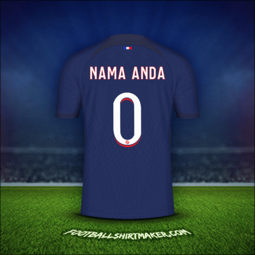 Jersey Paris Saint Germain 2023/2024 -  nama anda - 0