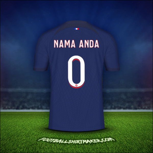 Jersey Paris Saint Germain 2023/2024 -  nama anda - 0