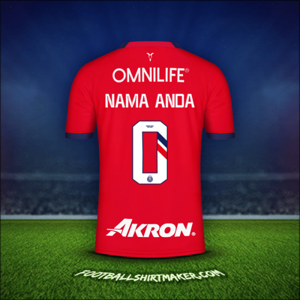 Jersey Guadalajara 2023/2024 -  nama anda - 0