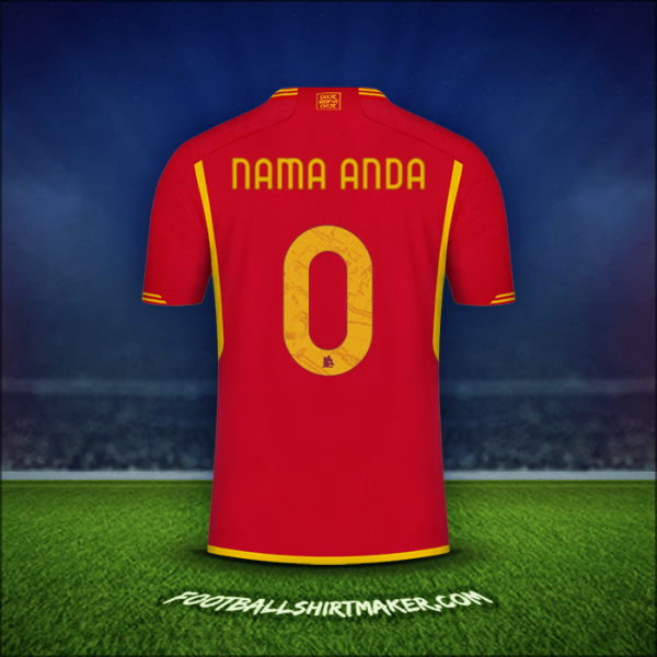 Jersey AS Roma 2023/2024 -  nama anda - 0
