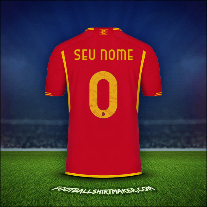 Camisa AS Roma 2023/2024 -  seu nome - 0