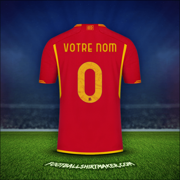 Maillot AS Roma 2023/2024 -  votre nom - 0