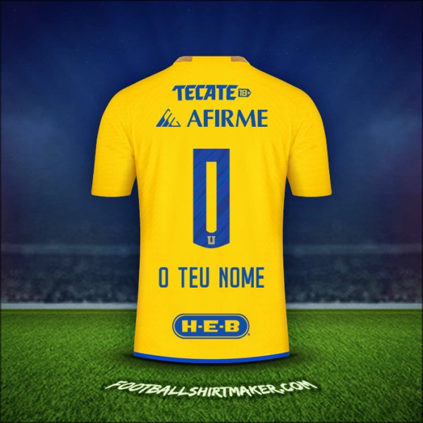 Camisola Tigres UANL 2023/2024 -  o teu nome - 0
