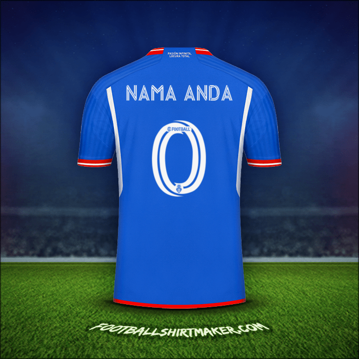 Jersey Universidad de Chile 2023 -  nama anda - 0