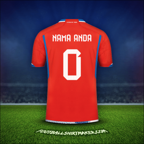 Jersey Cile 2022/2023 -  nama anda - 0