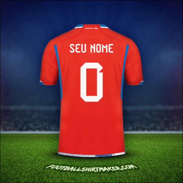 Camisa Chile 2022/2023 -  seu nome - 0
