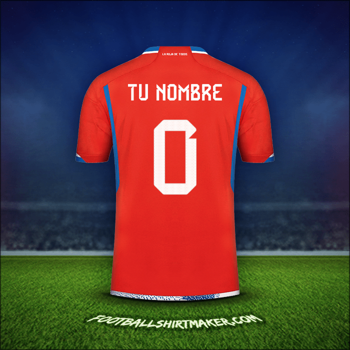 Jersey Chile 2022/2023 -  tu nombre - 0