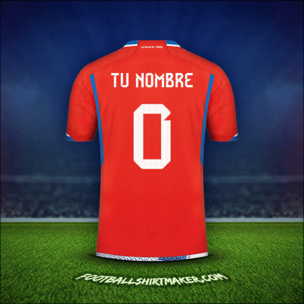 Camiseta Chile 2022/2023 -  tu nombre - 0