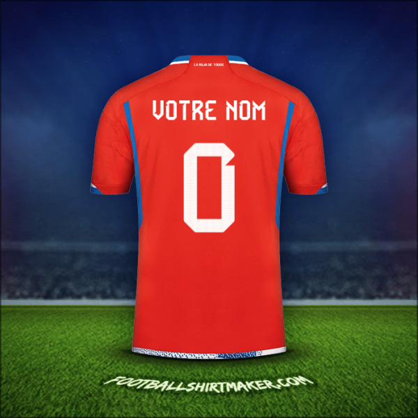 Maillot Chili 2022/2023 -  votre nom - 0