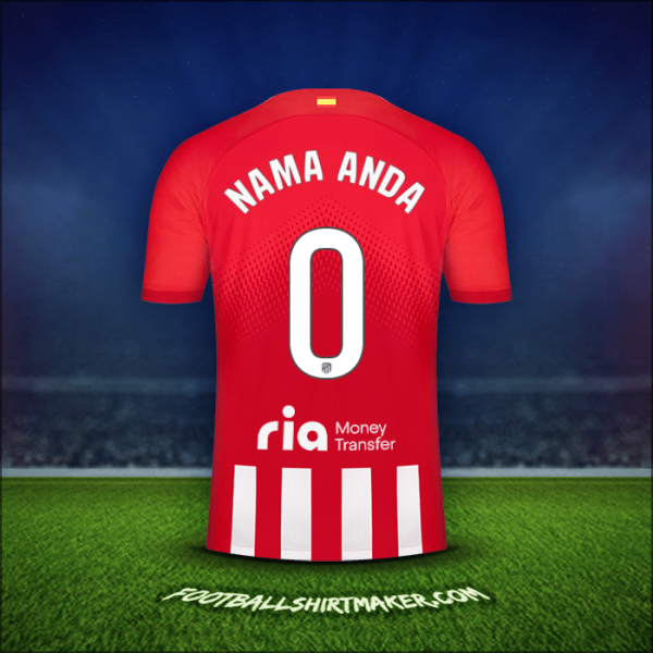 Jersey Atletico Madrid 2023/2024 -  nama anda - 0