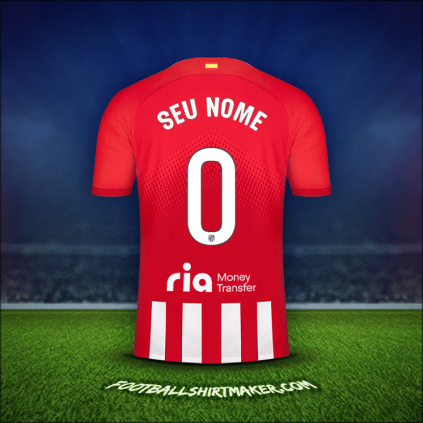 Camisa Atletico Madrid 2023/2024 -  seu nome - 0