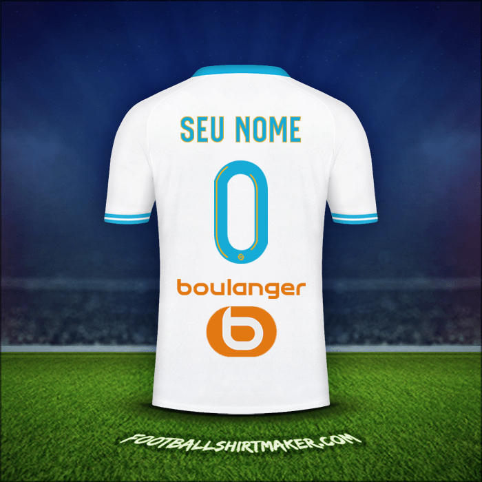 Camisa Olympique de Marseille 2023/2024 -  seu nome - 0
