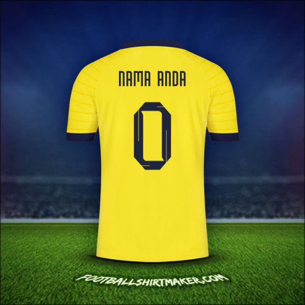 Jersey Ekuador 2023 -  nama anda - 0