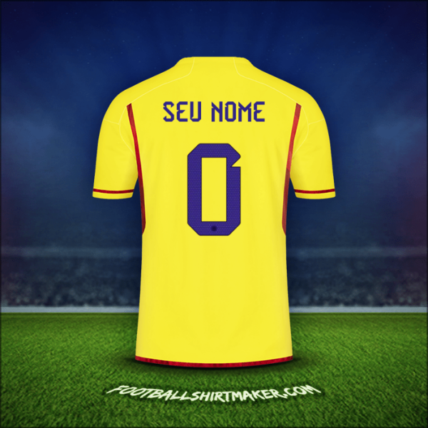 Camisa Colômbia 2022/2023 -  seu nome - 0