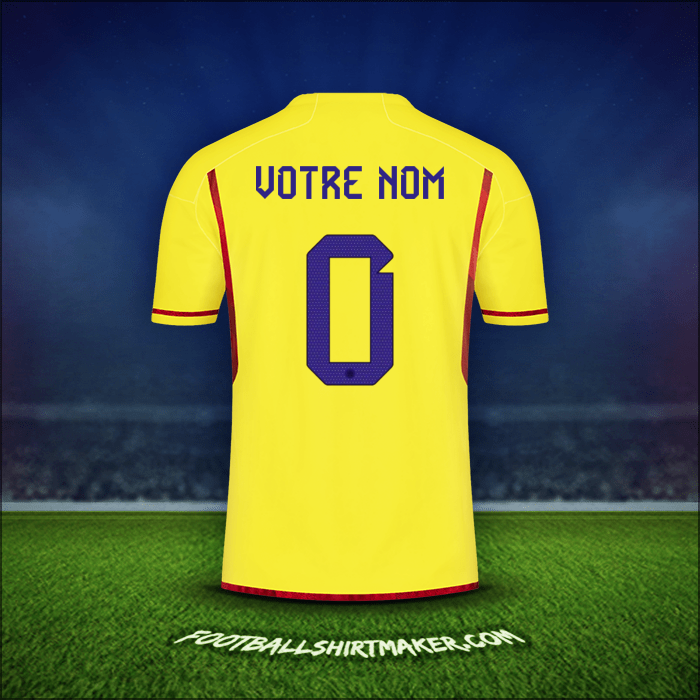 Maillot Colombie 2022/2023 -  votre nom - 0