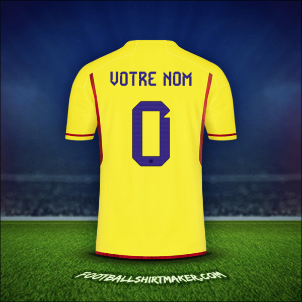 Maillot Colombie 2022/2023 -  votre nom - 0