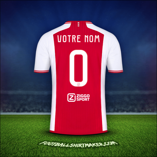 Maillot AFC Ajax 2023/2024 -  votre nom - 0