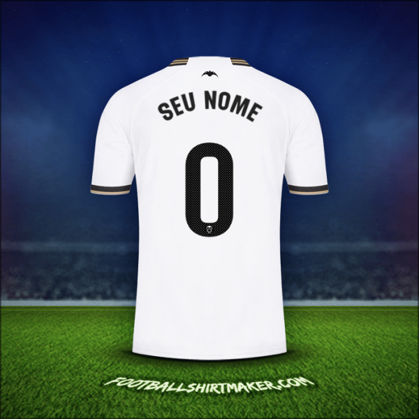 Camisa Valencia CF 2023/2024 -  seu nome - 0