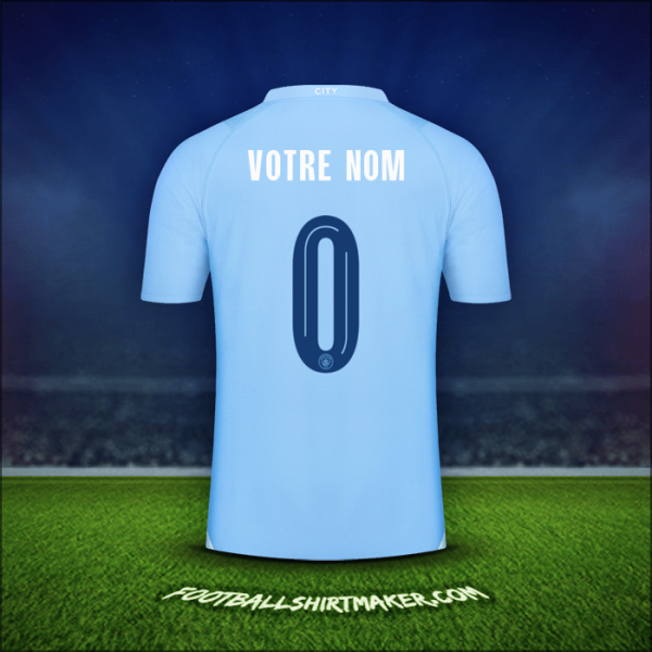 Maillot Manchester City Cup 2023/2024 -  votre nom - 0