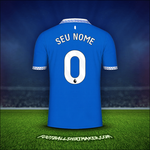 Camisa Everton FC 2023/2024 -  seu nome - 0