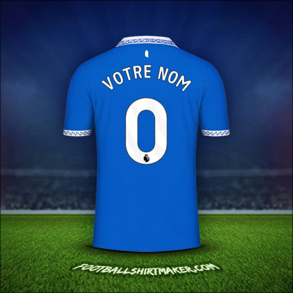 Maillot Everton FC 2023/2024 -  votre nom - 0