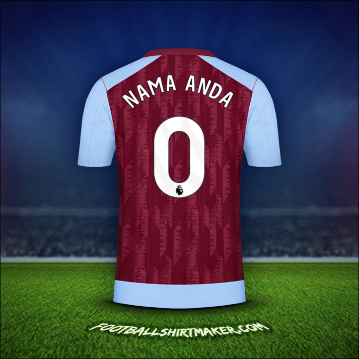 Jersey Aston Villa FC 2023/2024 -  nama anda - 0