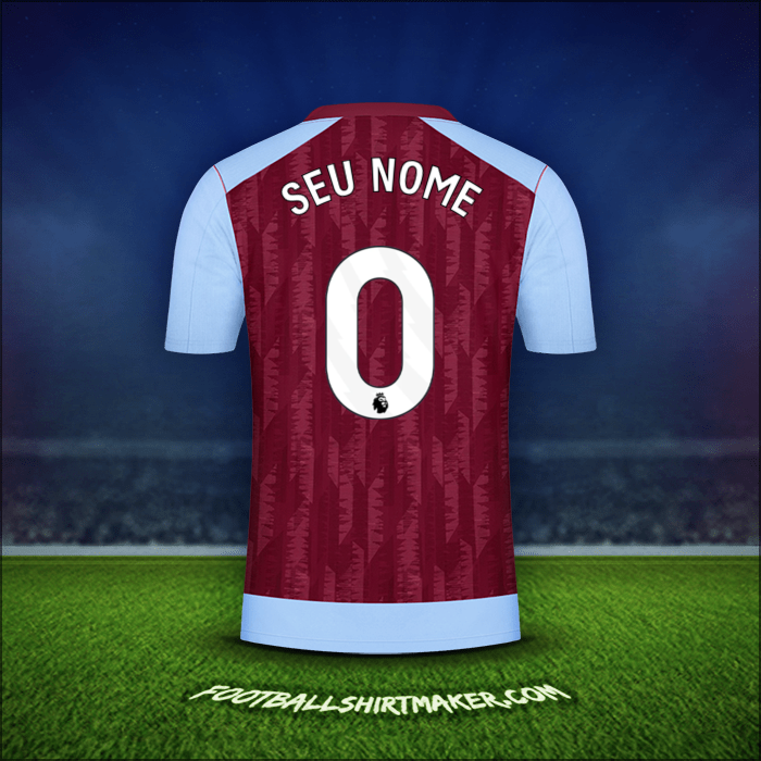 Camisa Aston Villa FC 2023/2024 -  seu nome - 0