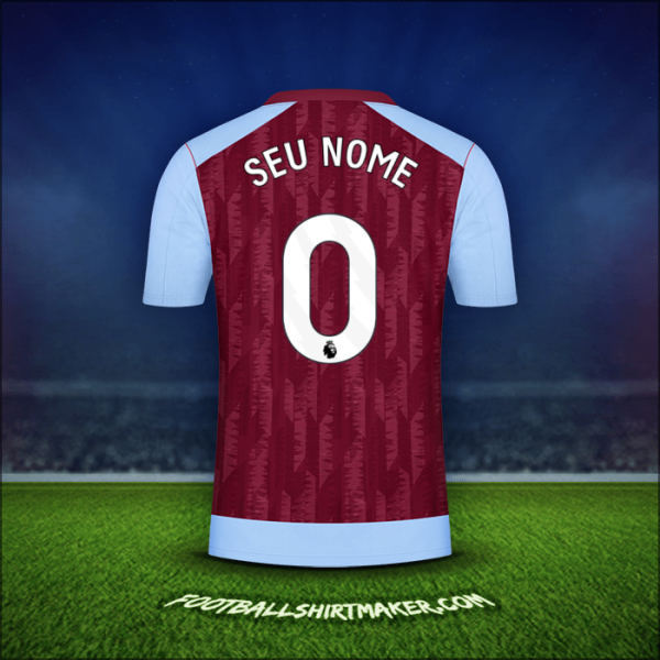 Camisa Aston Villa FC 2023/2024 -  seu nome - 0