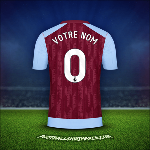 Maillot Aston Villa FC 2023/2024 -  votre nom - 0