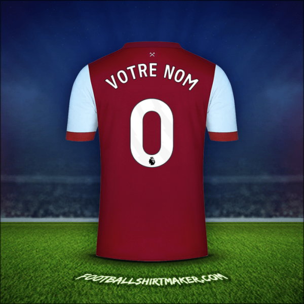 Maillot West Ham United FC 2023/2024 -  votre nom - 0