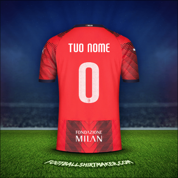 Maglia AC Milan Cup 2023/2024 -  tuo nome - 0