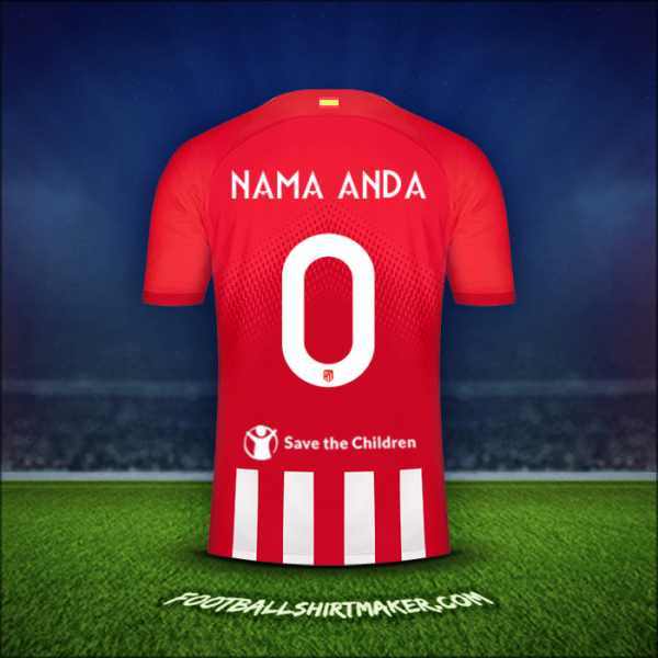 Jersey Atletico Madrid Cup 2023/2024 -  nama anda - 0
