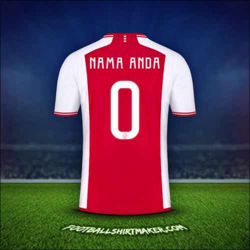 Jersey AFC Ajax Cup 2023/2024 -  nama anda - 0