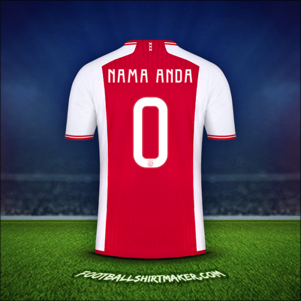 Jersey AFC Ajax Cup 2023/2024 -  nama anda - 0