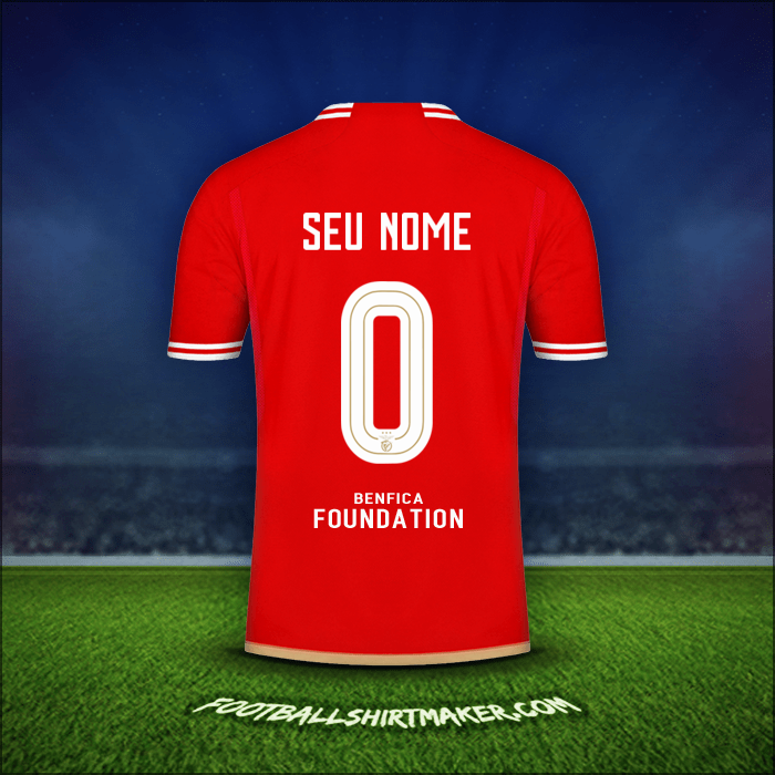 Camisa SL Benfica UCL 2023/2024 -  seu nome - 0