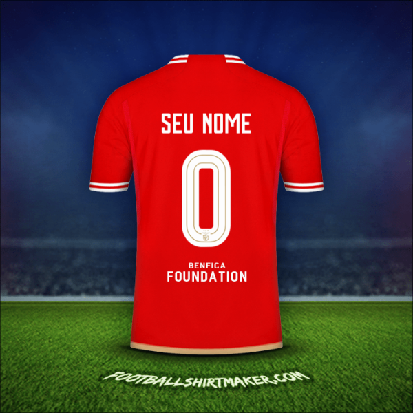 Camisa SL Benfica UCL 2023/2024 -  seu nome - 0