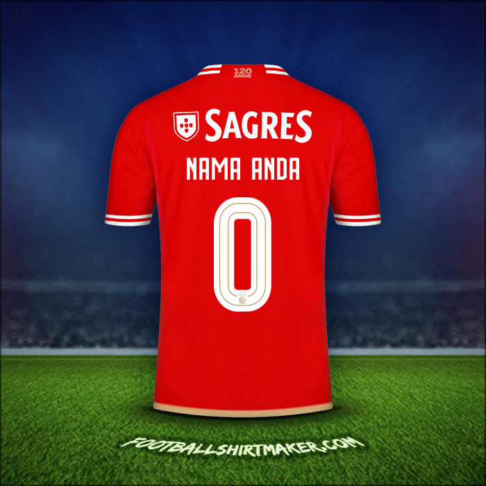 Jersey SL Benfica Cup 2023/2024 -  nama anda - 0