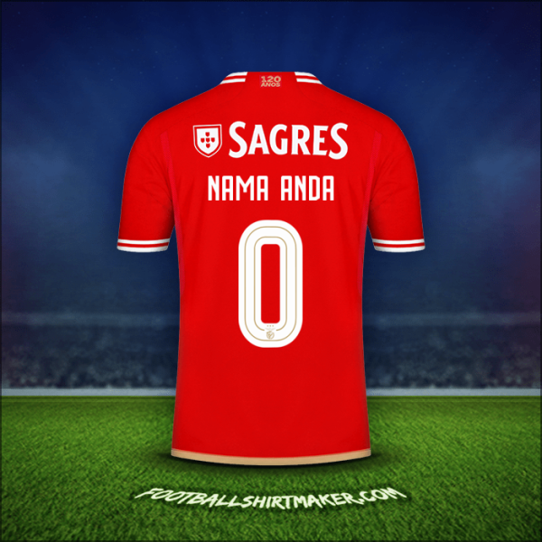 Jersey SL Benfica Cup 2023/2024 -  nama anda - 0