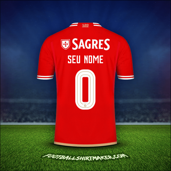 Camisa SL Benfica Cup 2023/2024 -  seu nome - 0