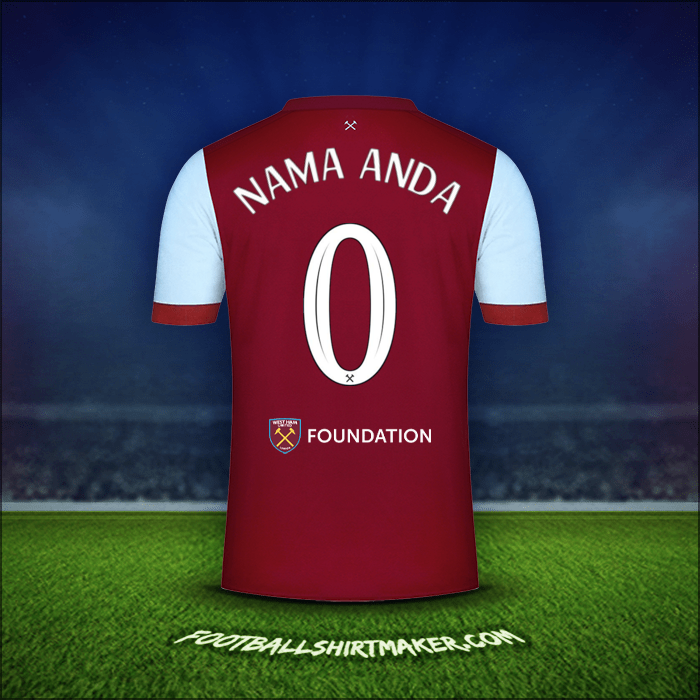 Jersey West Ham United FC Cup 2023/2024 -  nama anda - 0