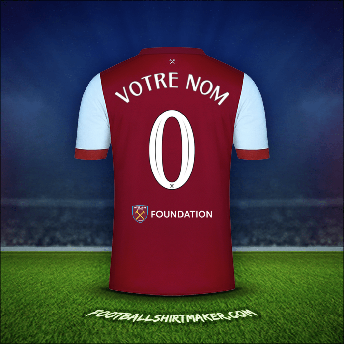 Maillot West Ham United FC Cup 2023/2024 -  votre nom - 0
