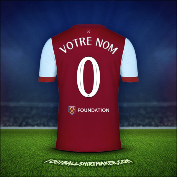 Maillot West Ham United FC Cup 2023/2024 -  votre nom - 0