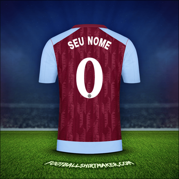Camisa Aston Villa FC Cup 2023/2024 -  seu nome - 0
