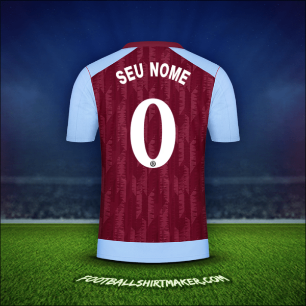 Camisa Aston Villa FC Cup 2023/2024 -  seu nome - 0