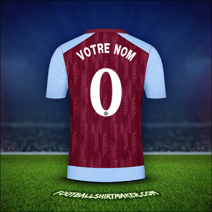 Maillot Aston Villa FC Cup 2023/2024 -  votre nom - 0