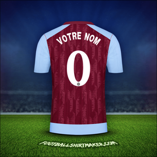 Maillot Aston Villa FC Cup 2023/2024 -  votre nom - 0