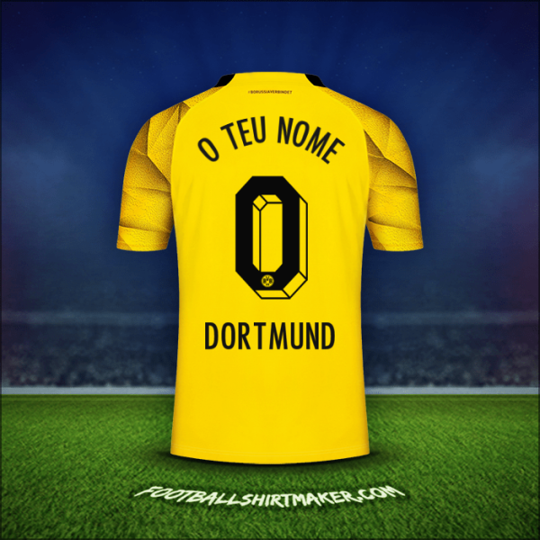 Camisola Borussia Dortmund Cup 2023/2024 -  o teu nome - 0