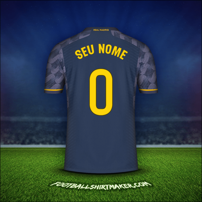 Camisa Real Madrid CF 2023/2024 Alternativa -  seu nome - 0