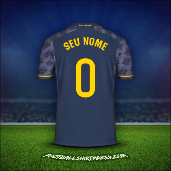 Camisa Real Madrid CF 2023/2024 Alternativa -  seu nome - 0