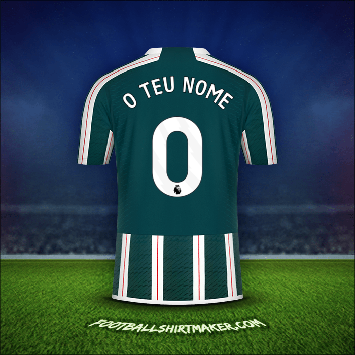 Camisola Manchester United 2023/2024 Alternativa -  o teu nome - 0